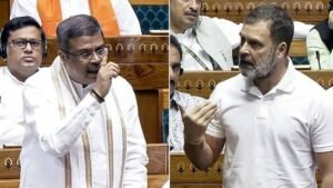 Priyanka Gandhi slammed the BJP after Dharmendra Pradhan received a grand welcome in Parliament following his resignation. The controversy has reignited the debate over accountability in the NEET paper leak case.
