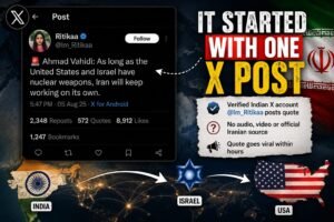 An Indian X post carrying a disputed quote attributed to Ahmad Vahidi spread across Israeli and US media, raising questions about source verification.
