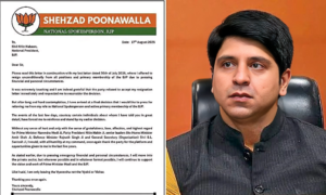 Shehzad Poonawalla sends a second resignation letter to BJP chief Nitin Nabin, seeking relief from his spokesperson role and party membership.
