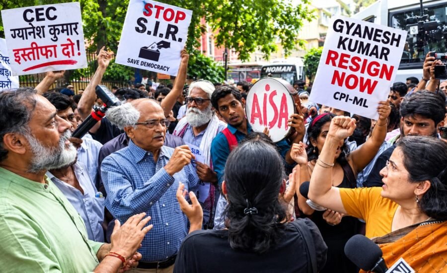 Congress Protests Across India, Demands CEC Gyanesh Kumar’s Resignation