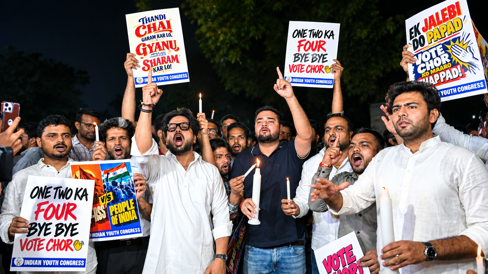 Delhi protest against Gyanesh Kumar